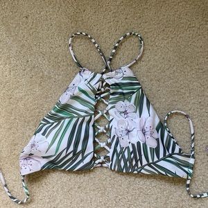 Garage High Neck Criss-Cross Bikini Top
